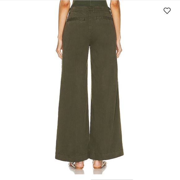 Frame Olive Green Wide Leg Trouser - Picture 4 of 5